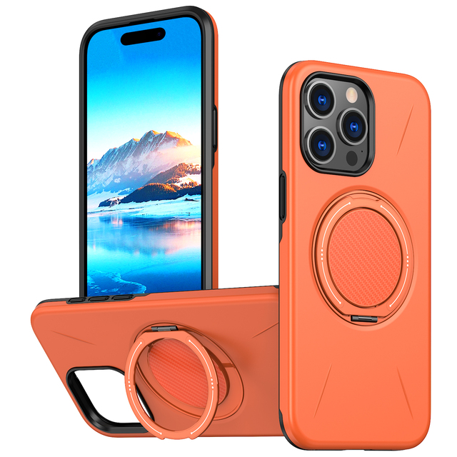 Wholesale Heavy Duty with 360° Rotatable Stand Shockproof Phone Case for iPhone 18 17 16 15 Pro Max Protection Cover