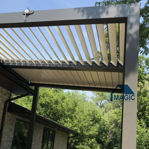 Gazebo de toit à persiennes télécommandé extérieur de haute qualité utilisé Arches tonnelles Pergolas Kits en aluminium rétractables à vendre - Product Image 5