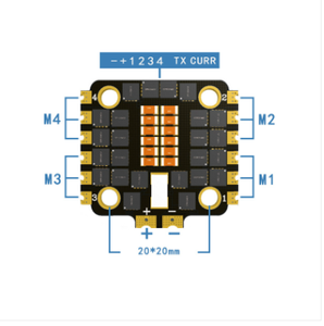 BLHeli_32 Mini 40A 4 en 1 ESC utilisant un microprocesseur ARM 32 bits haute performance, la fréquence d'exécution s'élèvera jusqu'à 128 MHz. - Product Image 4