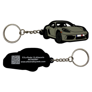 Venta al por mayor personalizado nuevo diseño de coche 2D llavero de goma de PVC DIY regalo promocional llavero al por mayor llavero - Product Image 3