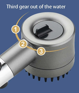 Vente chaude Gun Grey haute <span class=keywords><strong>pression</strong></span> économie d'eau trois fonctions salle <span class=keywords><strong>de</strong></span> bain <span class=keywords><strong>douche</strong></span> à main avec fonction <span class=keywords><strong>de</strong></span> massage filtre en coton pp - Product Image 5