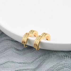 राउंड ज्वैलरी क्लासिक विंटेज फैशन गहने स्टड इयररिंग्स ने वापस स्टॉपर सोने के स्टेनलेस स्टील गेज मुक्त शिपिंग - Product Image 2