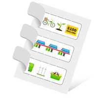Boletos de Juego Ecológicos Personalizados con Diseño de Galaxy Buddies, Fáciles de Abrir con Sistema de Tirar, 3 Ventanas, Tarjetas de Juego con Tiradores