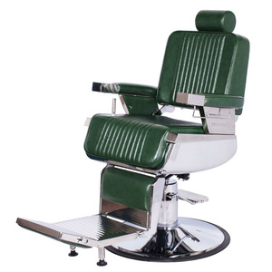 Antique Modern Black Reclining Lift Heavy-Duty Hydraulic Pump Foldable Outdoor Barber Chair PU Leather Seat Adjustable <b>Footrest</b> - Product Image 5