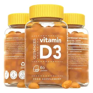 Vente en gros de bonbons végétaliens à 5000 UI de vitamine D3 et de vitamine D 1000 UI pour adultes