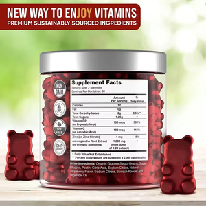 Custom Private Label Ashwagandha Gummies Orgânicas Ashwa Gummies Para Energy Boost Melhorar o Sono Stress Relief & Humor Calma - Product Image 2