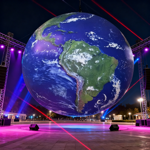 Bola Metálica Inflable de Doble Capa, Grandes Bolas de Discoteca Brillantes con Bomba de <span class=keywords><strong>Aire</strong></span>, Globo de PVC Reutilizable para Decoración de Grandes Eventos - Product Image 2