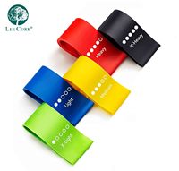 LEECORK Set de 5 Bandas de Resistencia de Alta Resistencia con Bolsa de Transporte, Logotipo Personalizado, Bandas Elásticas de Látex Profesionales y Duraderas