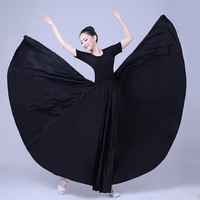 Robe de danse flamenco pour femmes, jupe tutu à 720 degrés, costume de scène