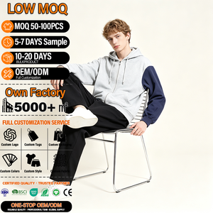 Sudadera con capucha y cremallera para hombre, con bloques de color, de forro polar, corte regular, estilo casual urbano para otoño e invierno. - Product Image 1