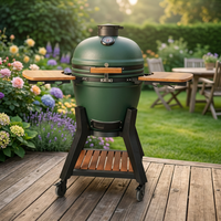 Barbecue Kamado AUPLEX 21 pouces, finition céramique luxueuse et premium, fumoir au charbon de bois pour jardin et terrasse