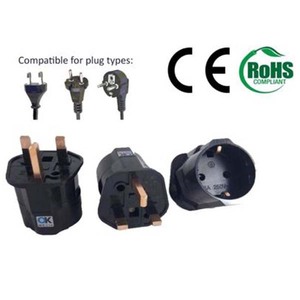 Adaptateur de voyage 13A, convertisseur de prise UK, adaptateur de prise EU Schuko vers prise UK, fonctionnalités de sécurité AC avec porte-fusible - Product Image 6