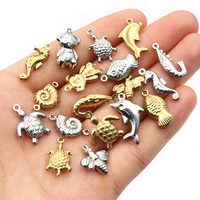20 Breloques Animaux en Acier Inoxydable (Poisson, Tortue, Abeille, Ours) pour Colliers, Bracelets, Boucles d'Oreilles et Accessoires de Bijoux DIY