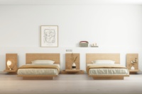 Cadres de Lit Bas Tatami Hôtel Maison avec Tête de Lit en Bois de Chêne Tailles Complet Queen King Letto Matrimoniale 160x200 Lit Coffre