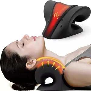 2022 Hot Heated cervical traction device pillow heating pad neck and shoulder relaxer