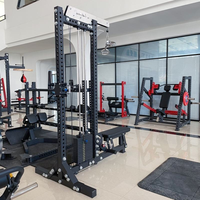 Máquina Comercial de Poleas Altas y Bajas con Doble Cable para Ejercicios de Fuerza de Espalda, 70kg, Cromado