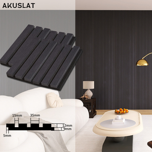 Amerikan denizaşırı depoları yerinde ucuz ve hızlı lojistik siyah ahşap akustik duvar panelleri - Product Image 3