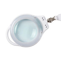 Lampe Loupe LED Dimmable à Fixation par Pince 3 ou 5 Dioptries pour Techniciens Ongulaires, Lecture et Observation en Gros Plan