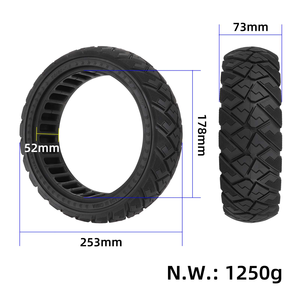 Pneu en caoutchouc solide Ulip 70/60-7.5 ZT pour <span class=keywords><strong>trottinette</strong></span> <span class=keywords><strong>électrique</strong></span> Max G3 ZT3 ZT3 Pro, pièce de rechange pour roue de 11 pouces - Product Image 2