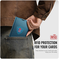 Étui portefeuille pliable en cuir CaseMe 023 pour iPhone Duo avec blocage RFID et recharge sans fil