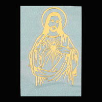 Autocollants décoratifs en métal pour ordinateurs et téléphones portables, thème religieux chrétien, Jésus, cadeaux chrétiens