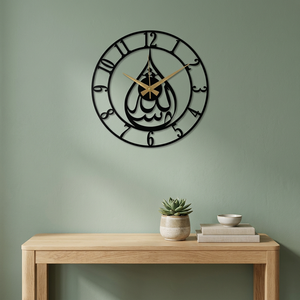 Horloge murale ronde moderne en métal avec design de dessin animé, horloge analogique silencieuse à quartz pour la décoration de la salle à manger - Product Image 2