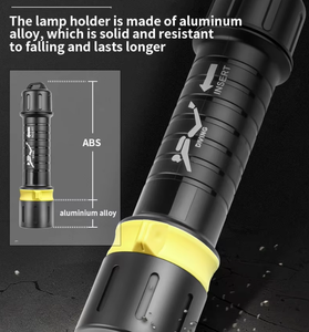 ไฟ LED ดำน้ำแบบสะเทินน้ำสะเทินบก สวิตช์ควบคุมด้วยแม่เหล็ก สำหรับสำรวจถ้ำใต้น้ำลึก ไฟฉายดำน้ำสำหรับตกปลา - Product Image 6