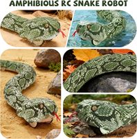 Jouet serpent télécommandé amphibie réaliste pour jouer en extérieur dans l'eau et sur terre, rechargeable, étanche, simulation d'animal, jouet farceur