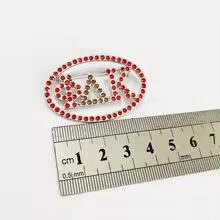 Épingle de poitrine pour femme en métal plaqué or, imitation perle, forme ovale, charmante, DELTA KAPP <span class=keywords><strong>Association</strong></span> Jewelry Organization - Product Image 3