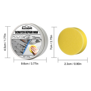 Marque privée <span class=keywords><strong>Rayhong</strong></span> 200g rayures légères marques de tourbillon enlever la crème de peinture avec éponge dissolvant de rayures de voiture - Product Image 5