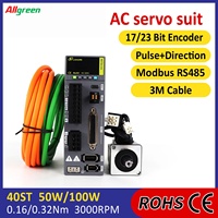 Kit de contrôle de moteur servo haute précision STO ABZ 220V 0.8/1.1A 3000RPM IP65 0.16/0.32N.m 50W/100W AC