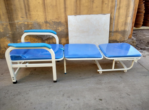 Sofá Cama Plegable Multifuncional de Acero Inoxidable Ajustable para <span class=keywords><strong>Hospital</strong></span> con Capacidad de 150 kg, Marca XSJ - Product Image 4