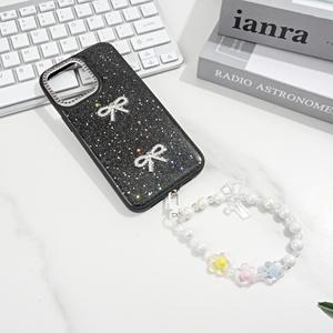 <span class=keywords><strong>Custodia</strong></span> Protettiva di Lusso in TPU con Fiocco e Brillantini per <span class=keywords><strong>Apple</strong></span> <span class=keywords><strong>iPhone</strong></span> 17 Pro Max, Include Supporto per Telefono, Confezionata in OPP - Product Image 4