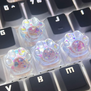Teclas de garra de gato translúcidas de hielo roto creativas personalizadas, bonitas teclas Esc para <span class=keywords><strong>teclado</strong></span> mecánico Mx Switch - Product Image 3