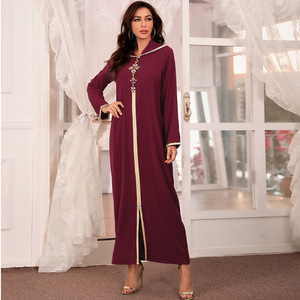 CCY 2024 nuovo stile arabico Dubai Muslim da donna modesto abito lungo <span class=keywords><strong>islamico</strong></span> con cappuccio Abaya felpa con cappuccio per Musulman <span class=keywords><strong>abbigliamento</strong></span> da donna - Product Image 5
