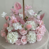Rangkaian Bunga Pernikahan Hydrangea Calla Lily Putih & Hijau Simulasi Tinggi Ideal untuk Pernikahan, Pesta, Lobi Hotel