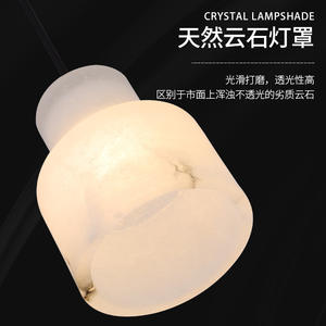 Lámpara Colgante Minimalista de Lujo, Totalmente en Cobre, con Mármol Español, Estilo Chino Moderno, para Barra de Bar, Dormitorio, Comedor, Sala de Estar - Product Image 3