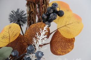 Mling-décoration de couronne artificielle, plantes de remerciement, pour l'automne, couronne de porte avec forets en feuille d'érable et <span class=keywords><strong>Ber</strong></span>, nouvelle collection 2022 - Product Image 5