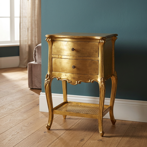 Gran oferta, estilo francés Louise, mesita de noche antigua, soporte de madera maciza, caoba, oro, lujo tallado para Villa y dormitorio de casa - Product Image 2
