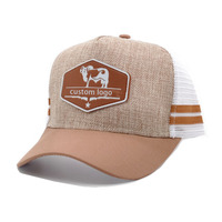 Casquettes de camionneur classique personnalisé de qualité supérieure avec logo propre pour votre chapeau avec 5 panneaux 2 casquettes de camionneur de pays à rayures latérales
