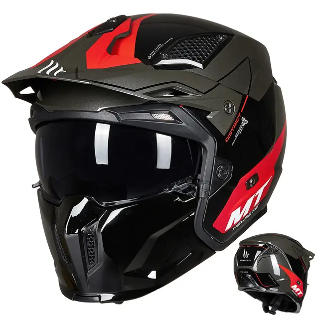 Spanischer MT Street fight Motorrad helm Retro Street Fighter Kombination shelm Four Seasons Abnehmbarer Full Face Helm
