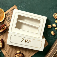 Boîte à pâtisserie et à biscuits personnalisée en gros, écologique, avec laminage mat, logo et design à 6 compartiments