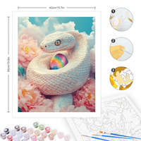 CHENISTORY Peinture par numéros pour adultes, kit de peinture à l'huile DIY, toile numérotée avec peintures acryliques, anti-stress pour la décoration intérieure