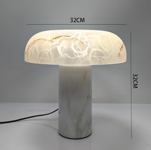 Lampada da Comodino di Lusso Moderna con <span class=keywords><strong>Base</strong></span> in Marmo Lucidato Impermeabile per Camera da Letto e Ville - Product Image 2