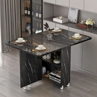 Table à manger pliante moderne simplicité multifonctionnel mobile stockage Table de cuisine meubles de maison salon Table extensible