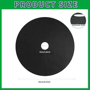 Anneau de paillis en feutre non tissé pour arbre, tapis rond anti-mauvaises herbes, protection réutilisable pour l'aménagement paysager, base de protection pour la protection des racines des mauvaises herbes - Product Image 2