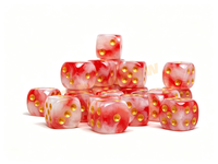Ensemble de dés de jeu de Ludo et D&D, personnalisables, vierges, à 6 faces, de 8 mm et 16 mm, de précision, avec points, finition mate noire, pour Mahjong
