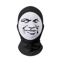 Masque facial intégral imprimé en 3D, cagoule amusante pour farces, couvre-tête respirant pour cosplay, Halloween, cyclisme et activités de plein air