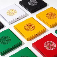 Boîte à pizza en papier imprimée personnalisée de 8/10/12/16 pouces, avec votre logo, pour la livraison à emporter, avec logo personnalisé