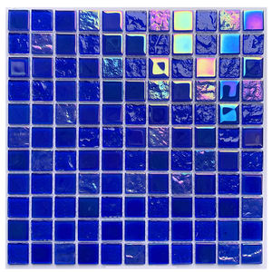 Il <span class=keywords><strong>mosaico</strong></span> di <span class=keywords><strong>vetro</strong></span> della piscina con piastrelle iridescenti migliora la tua piscina - Product Image 5